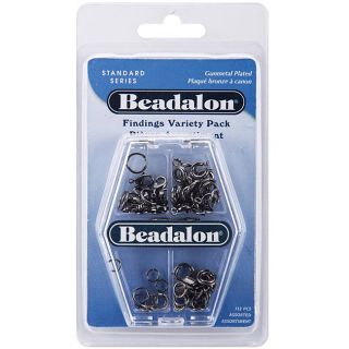 Beadalon Jewelry Findings Gunmetal 112 pc Variety Pack