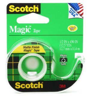 Scotch Magic Tape, 1/2 x 450 Inches, 12 Rolls (104): Office Products