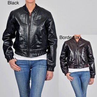 Knoles & Carter Womens Plus Size Egyptian Varsity Leather Jacket