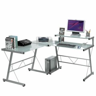 shaped Workstation with Frosted Glass Top Today $205.99