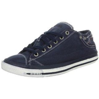 Exposure Low Vintage Blue White Mens Canvas New Trainers Shoes Boots
