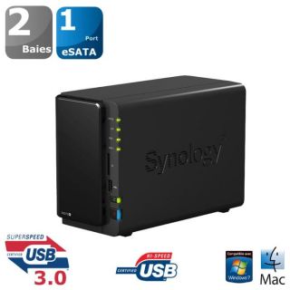 SERVEUR STOCKAGE   NAS Synology Boîtier NAS 2 Baies Performance DS