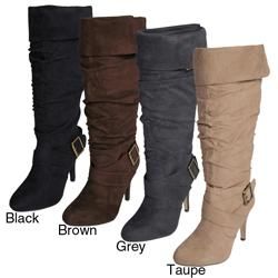 Journee Collection Womens Betsy Buckle Accent Mid calf Boots Today