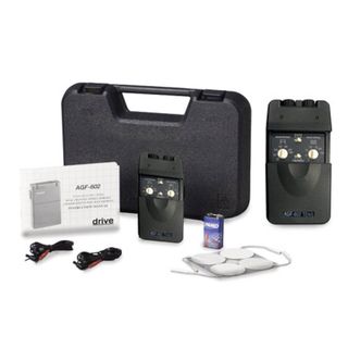 Portable Dual channel TENS Unit with Timer and Electrodes