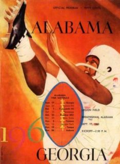 1960 Alabama vs. Georgia 22 x 30 Canvas Historic Football