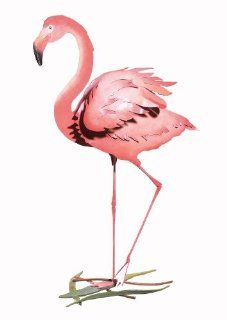 Russ Berrie SCL KGS 111 Pink Flamingo metal sculpture