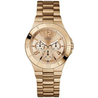 Guess Womens Rose goldtone Steel Chronograph Watch