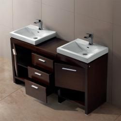 Vigo 59 inch Adonia Freestanding Double Bathroom Vanity