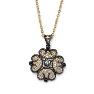 Isabella Collection Black Ruthenium plated Crystal Necklace