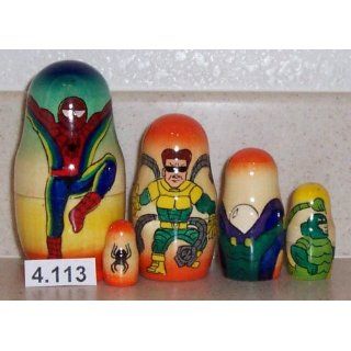 Spider man Russian Nesting Doll. 5 Pc / 4 in #4.113 