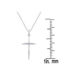 10k Gold Diamond Cross Necklace (I J, I2 I3)