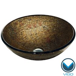VIGO Textured Copper Glass Vessel Bathroom Sink Today $113.40 4.2 (17