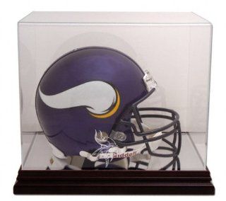 Minnesota Vikings Mahogany Helmet Logo Display Case with