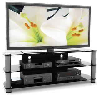 Sonax NY 9584 New York 58 inch Metal and Glass TV Stand