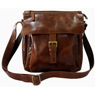 Amerileather Brown Finn Messenger Bag