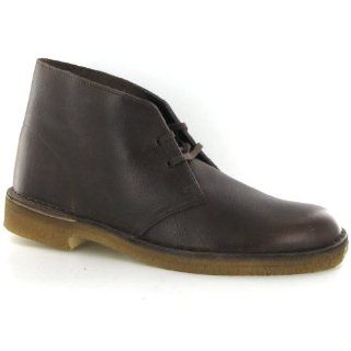 Clarks Originals Desert Ebony Dark Brown Leather Mens Boots