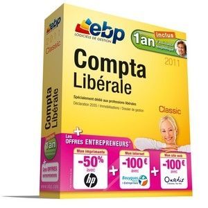 LOGICIEL BUREAUTIQUE EBP COMPTA LIBERALE CLASSIC 2011 + 1 AN + Offres