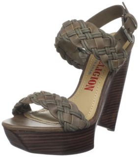 Religion Womens Romona Open Toe Wedge Sandal,Grey,7.5 M US Shoes