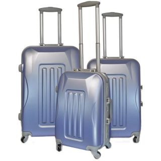 KINSTON Set de 3 valises trolley 4 roues Bleu   Achat / Vente SET DE