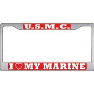 U.S.M.C. I Love My Marine License Plate Frame Sports