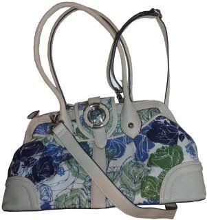 Etienne Aigner Purse Handbag Flora Collection Blue Floral Shoes