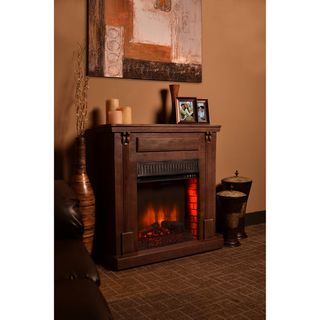 Rustic Electric Fireplace