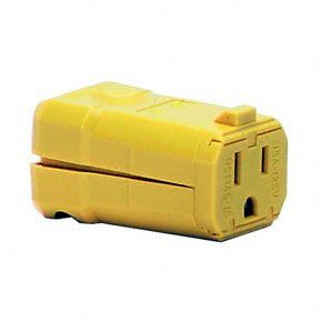 05259 0VY 15 Amp Python Connector 5 15R 125 Volt, Yellow  