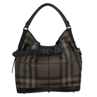 Burberry Check 3690434 PVC Belted Hobo