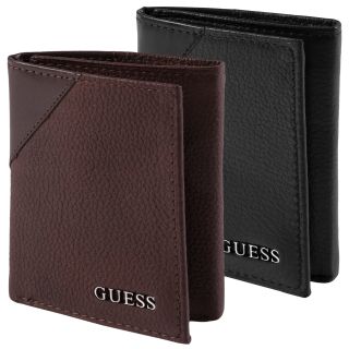 Guess Mens Textured Tri Fold Passcase Wallet