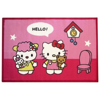 Hello Kitty   TAPIS HELLO KITTY PAYSAGE MAISON 80 x 120 cm . Qualité