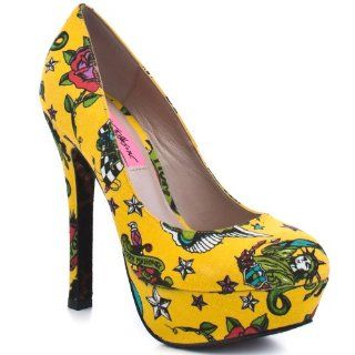  Womens Shoe Diskko   Tattoo Print by Betsey Johnson Shoes
