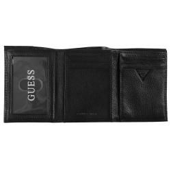Guess Mens Textured Tri Fold Passcase Wallet