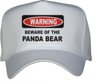BEWARE OF THE PANDA BEAR White Hat / Baseball Cap