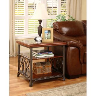Scrolled Metal and Wood End Table Today: $152.99 4.7 (206 reviews)