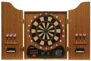 Arachnid Walnut Electronic Dartboard Cabinet Sports