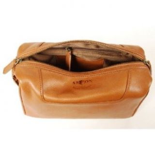 Mens Leather Toiletry Case Color Tan Clothing