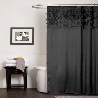 Lush Decor Lillian Black Shower Curtain