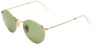Ray Ban 0RB3447 Round Sunglasses,Gold Frame/Green Lens,One Size Shoes
