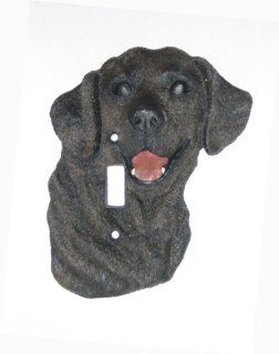 Black Labrador Retriever Dog Switch Plate Cover: Home