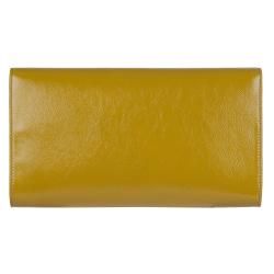 Yves Saint Laurent 203855 Large Yellow Patent Leather Clutch