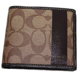 Mens Heritage Khaki Brown Leather Double Billfold Wallet 74512: Shoes