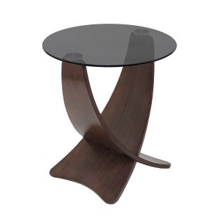 Criss Cross Bent Wood Accent End Table