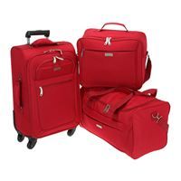 FREELINE Valise + sac cabine + sac de voyage Rouge   Achat / Vente SET