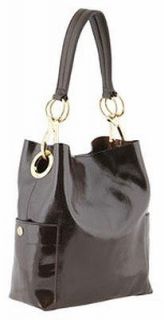 JPK Paris Wrinkle Patent Leather Bucket Bag Black
