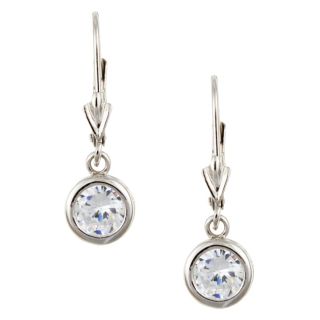 Sterling Essentials Sterling Silver Round Cubic Zirconia Dangle