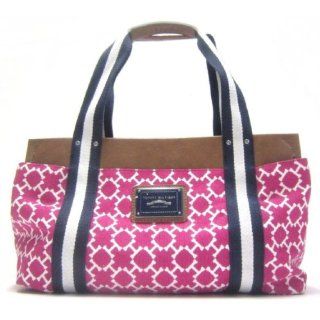 Tommy Hilfiger H Logo Medium Iconic Tote in Hot Pink, White and Navy