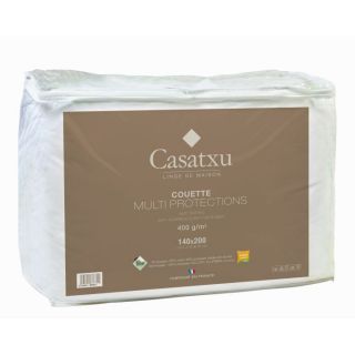 CASATXU Couette multi protection 140 x 200 cm   Coloris  Blanc   Type