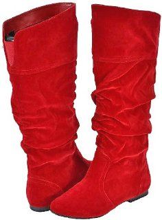  Qupid Neo 144 Red Velvet Women Casual Boots, 10 M US Shoes