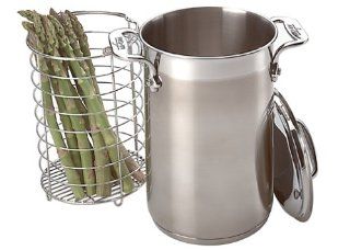 All Clad Stainless Asparagus Pot with Steamer Basket