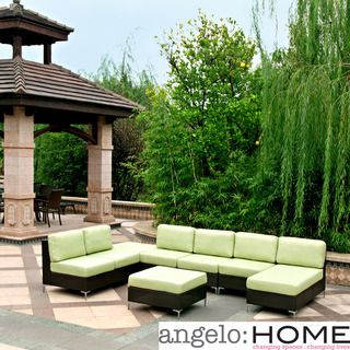 angelo:HOME Napa Springs Apple Green 6 Piece Indoor/Outdoor Wicker